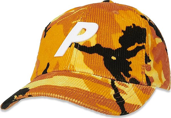 Palace Boné Corduroy P 6-Panel Orange DPM Camo