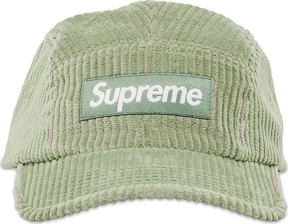Supreme Boné 2-Tone Corduroy Camp Verde