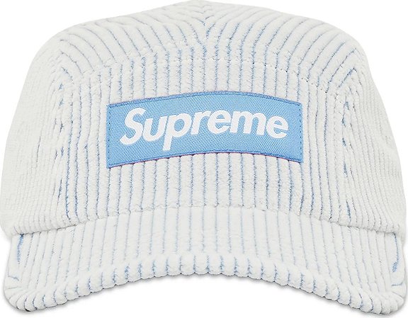Supreme Boné 2-Tone Corduroy Camp Branco