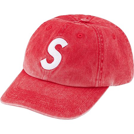 Supreme Boné Pigment Print S Logo 6-panel Vermelha