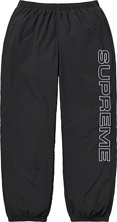 Supreme Calça Track Spellout Embroidered Preta