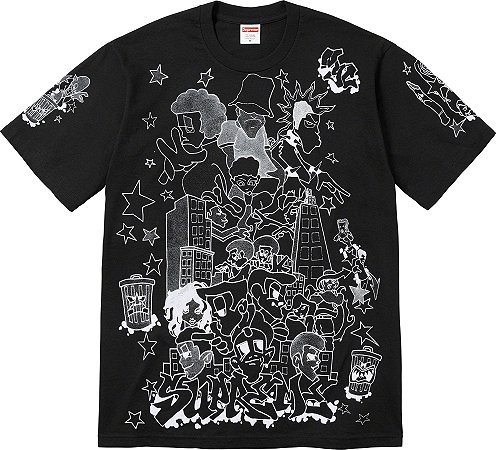 Supreme Camiseta Downtown Preta