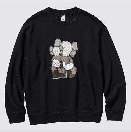 KAWS x Uniqlo Moletom Preta
