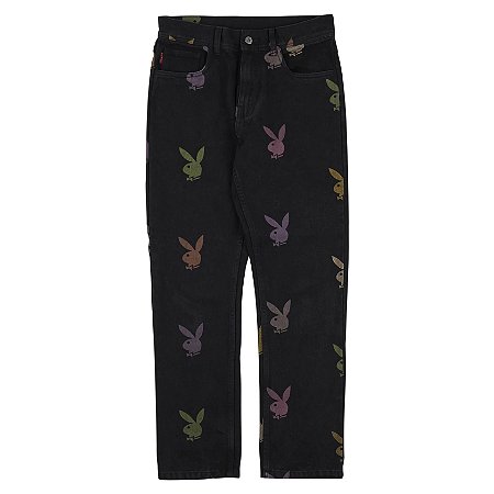 Pleasures x Playboy Calça Scatter Preta