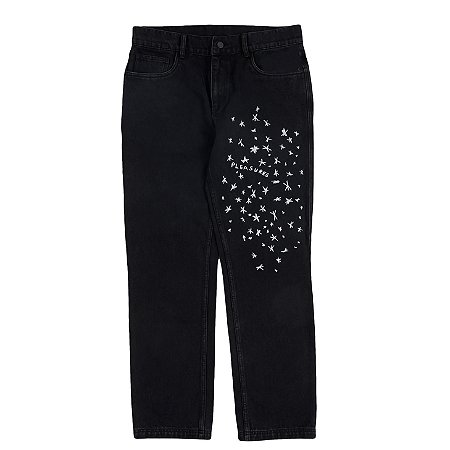 Pleasures Calça Starry 5 Pocket Preta