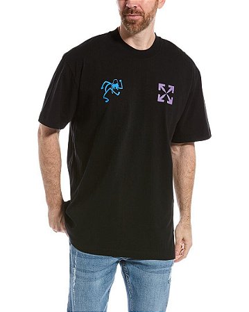 Off-White Camiseta 90S Liquid Over Preta
