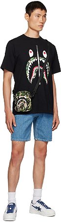 Bape Camiseta Black ABC Camo Shark Preta