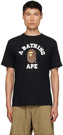 Bape Camiseta College Preta