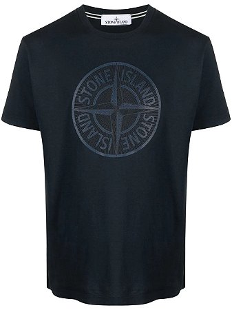 Stone Island Camiseta Compass Azul Marinho