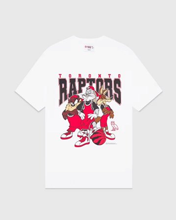 Ovo x Looney Tunes Camiseta Raptors 3-on-3 Branca