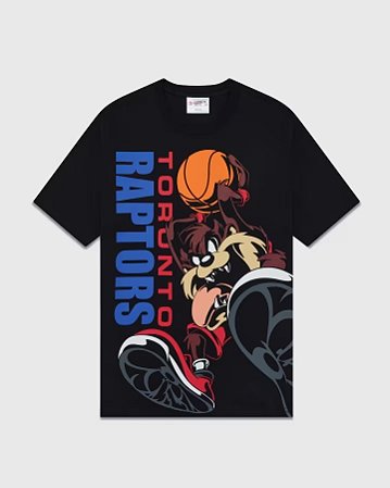 Ovo x Looney Tunes Camiseta Raptors Tasmanian Devil Preta