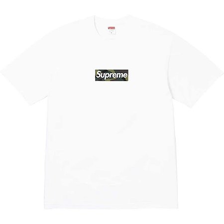 Supreme Camiseta Camo Box Logo (FW23) Branca
