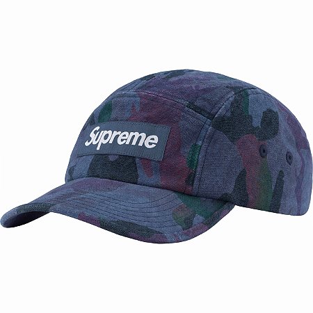 Supreme Boné Washed Canvas Camp (FW24) Navy Camo