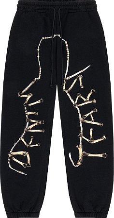 Denim Tears Calça Moletom Chicken Bone Preta