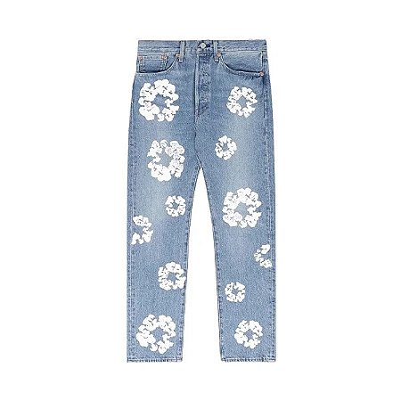 Denim Tears Jeans Calça Azul Clara