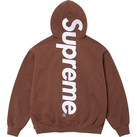 Supreme Moletom Satin Appliqué Marrom