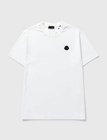 Moncler Camiseta Logo Patch Branca