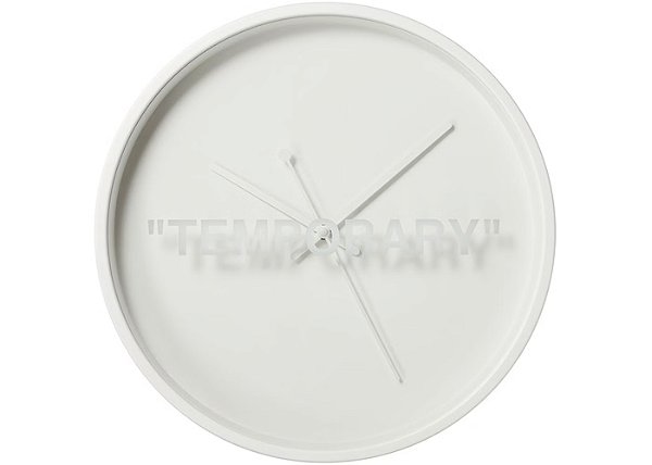 Virgil Abloh x Ikea Markerad Relógio Temporary Wall Clock Branco
