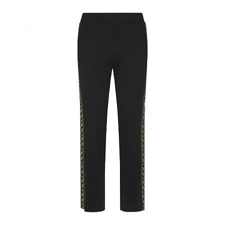 Casablanca Calça Embroidered Laurel Trousers Preta