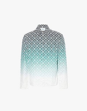 Casablanca Camisa Midnight Monogram Gradient Branca