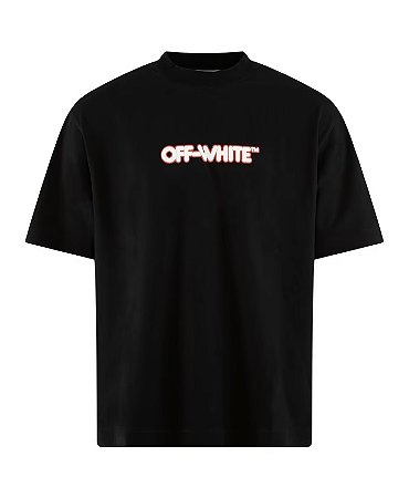 Off-White Camiseta Round Logo Skate Preta