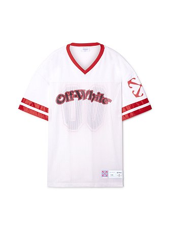 Off-White Camiseta Gothic Logo Football Branca