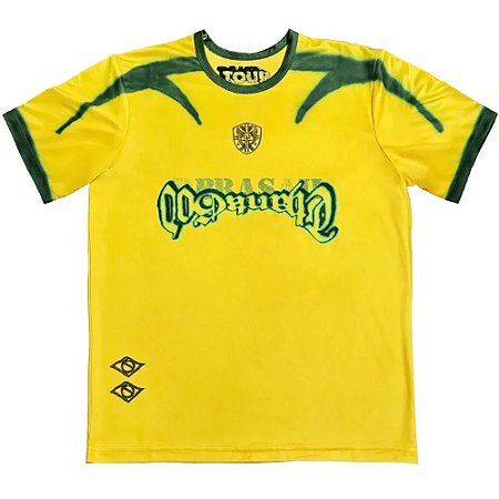 Travis Scott Camiseta Jersey Brazil Soccer Amarela