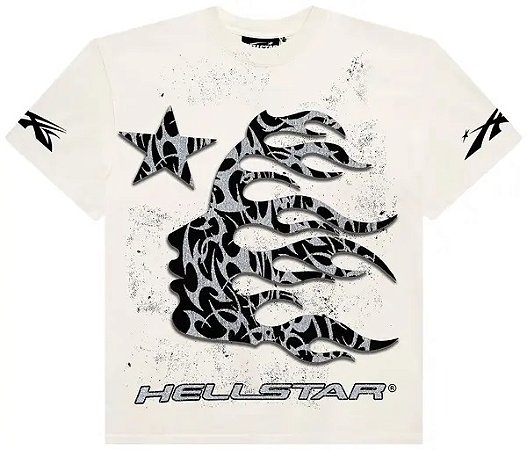 Hellstar Camiseta Thorn Glitter Branca