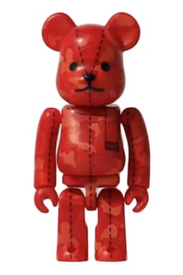 Bape x Bearbrick 28th Anniversary Camo #3 100% Vermelho