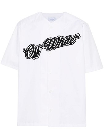 Off-White Camiseta Baseball Cot Branca