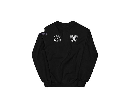 ⁠Born x Raised x Raiders Camiseta Long Sleeve Las Vegas Preta