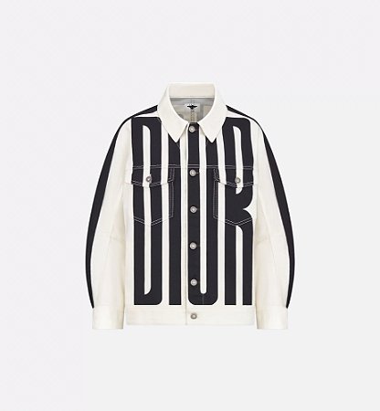 Dior Jaqueta Over Dior Graphique Branca e Preta
