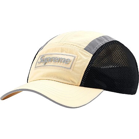 Supreme Boné Side Mesh Camp Preto e Bege