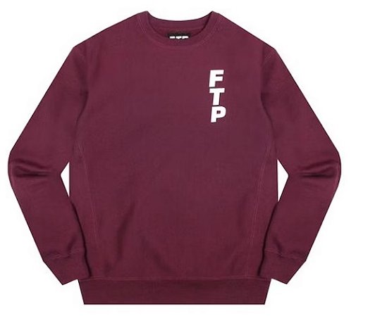 FTP Moletom Vertical Logo Maroon