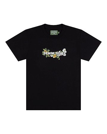 Denim Tears Camiseta Floral Preta