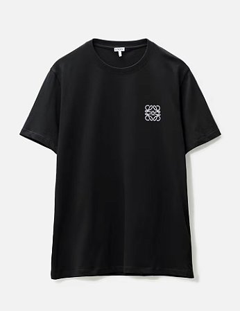 Loewe Camiseta Anagram Embroired Logo Preta