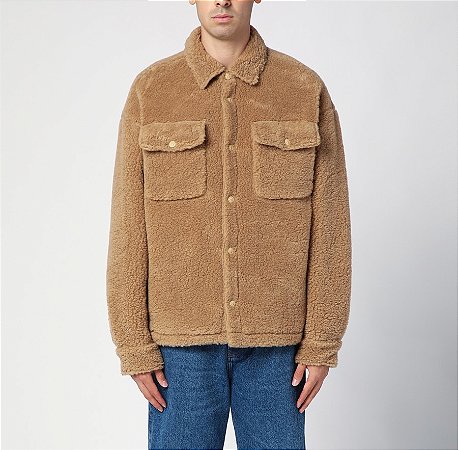Palm Angels  Jaqueta Bear in Mind overshirt Caramelo