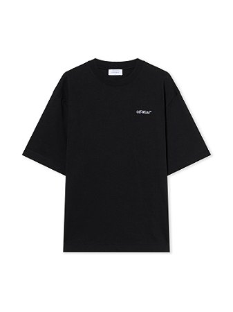 Off-White Camiseta Landscape Arrow Skate Logo Preta