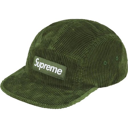 Supreme Boné Corduroy Camp Dark Green FW25-W8