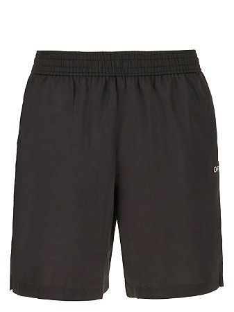 Off-White Bermuda Scribble Diags Surfer Preto