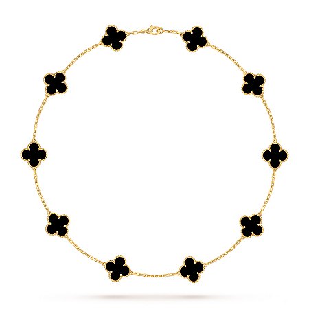 Van Cleef Colar Vintage Alhambra 10 motivos Onyx