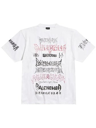 Balenciaga Camiseta DIY Metal Branco