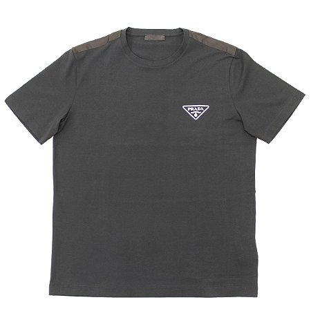 Prada Camiseta Logo Print Preta