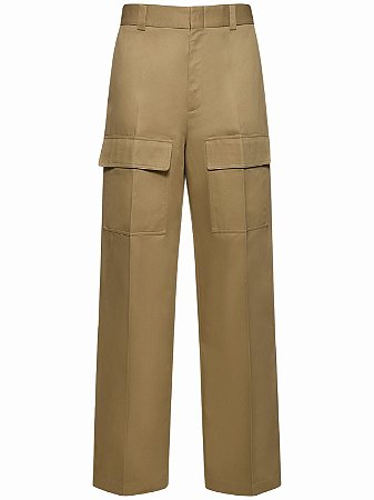 Gucci Calça Cargo Military Drill Bege