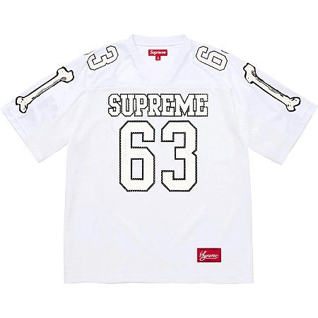 Supreme Camiseta Jersey Bones Football Branca