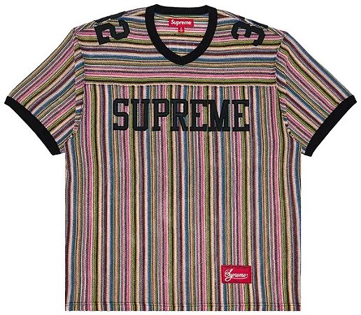 Supreme Camiseta Open Knit Football Multi Cor