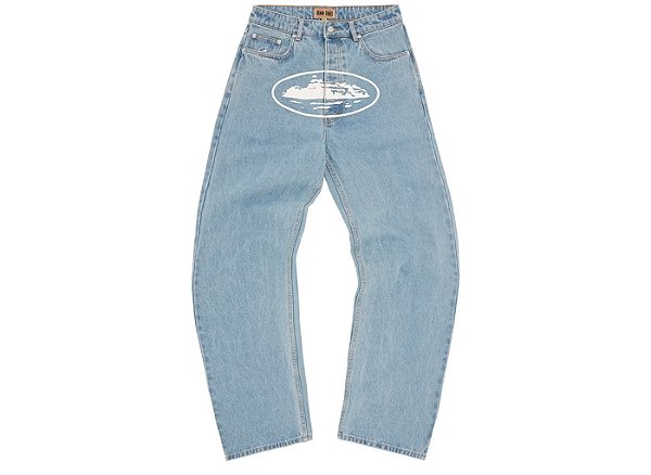 Corteiz Calça Island Baggy Jeans Azul