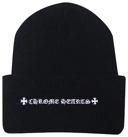 Chrome Hearts Touca Embroidered CH Logo Preta