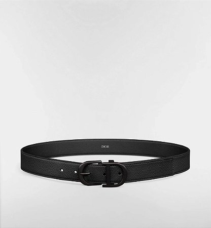 Dior Cinto de Couro de Vitelo Preto