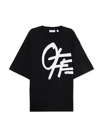 Off-White Camiseta Spray Logo Skate Preta